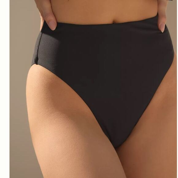 Anthropologie Other - By Anthropologie Mari High-Waisted Bikini Bottoms
Size small NEW Black